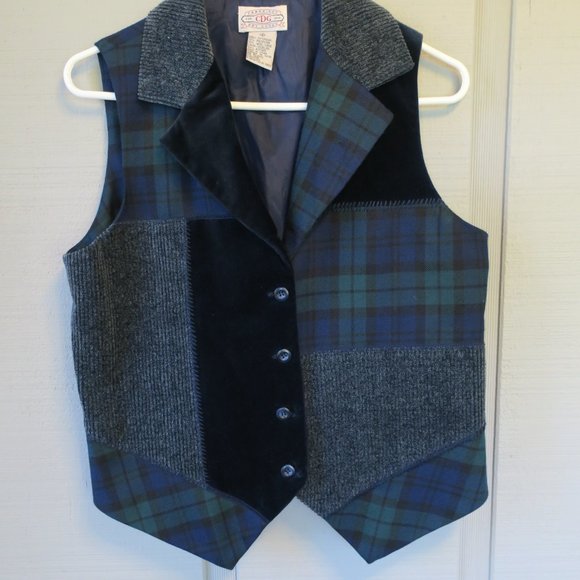 Cambridge Dry Goods Patchwork Vest Size 8 - Picture 1 of 4